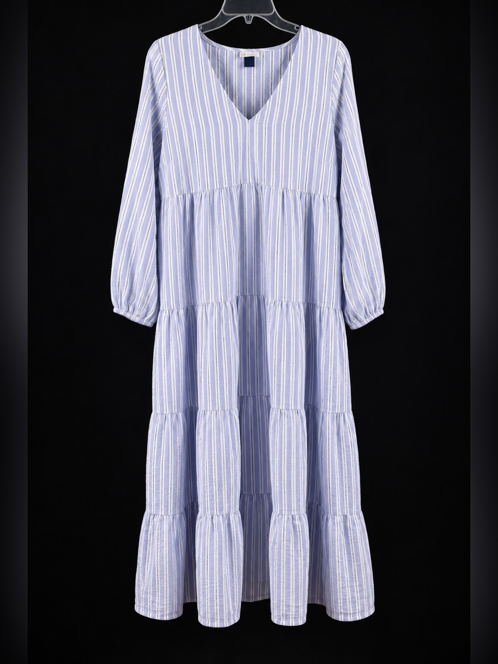 Universal Thread Balloon Long Sleeve Tiered Maxi Dress large